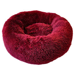 Produktbild von Nobby Xmas Kuschelbett Donut Classic Esla Hundekissen aus Plüsch in Rot Ø 110 x 35 cm