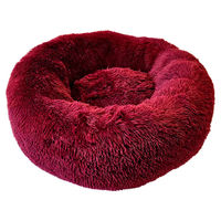 Produktbild von Nobby Xmas Kuschelbett Donut Classic Hundekissen aus Plüsch in Rot Ø 50 x 20 cm