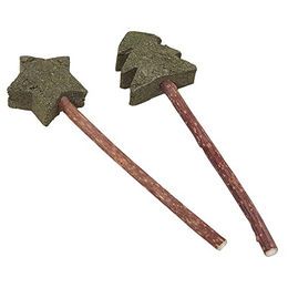 Nobby Xmas Matatabi Sticks mit Catnip für Katzen aus Holz 2 Stück - 2 x 14 cm – Bild 1 von 5