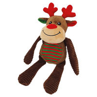 Produktbild von Nobby Xmas Plüsch Elch Hundespielzeug mit Knister- und Quietschfunktion Braun 38cm