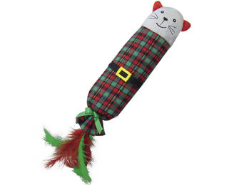 Produktbild von Nobby Xmas Plüsch Katze mit Catnip und Raschelfunktion für Katzen