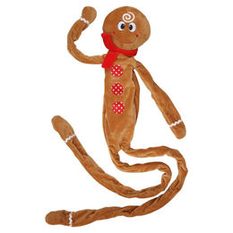 Produktbild von Nobby Xmas Plüschspielzeug Lebkuchenmann mit Squeaker Braun für alle Hundegrößen