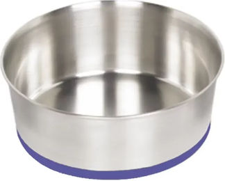 Nobby XXL Futternapf aus Edelstahl rutschfest Silber Blau - 3,9 l – Bild 1 von 3