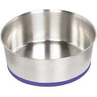 Produktbild von Nobby XXL Futternapf aus Edelstahl rutschfest Silber Blau - 3,9 l
