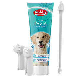 Produktbild von Nobby Zahnpflegeset für Hunde mit Zahnbürste und Zahnpasta Mint 100 g - 100 g