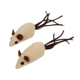Nobleza 2er Set Vanille-Spielmäuse für Katzen aus Plüsch in Beige und Braun – Bild 1 von 3