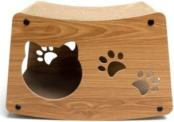nobleza 2in1 Kratzbrett für Katzen aus Kratzpappe in Braun – Bild 1 von 3