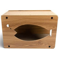 Produktbild von nobleza 2in1 Kratzbrett und Tunnel aus Kratzpappe für Katzen in Natur Braun