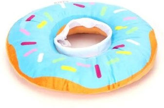 nobleza Aufblasbare Halskrause Schutzkragen Donut aus Velours Bunt – Bild 1 von 3