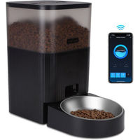Produktbild von nobleza Automatischer Futterautomat mit Timer und WiFi für Katze und Hund 4.2L Schwarz
