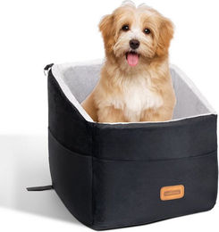 nobleza Autositz für kleine Hunde in Schwarz aus Plüsch – Bild 1 von 5