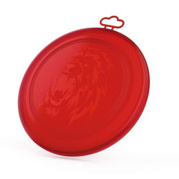 Produktbild von nobleza Beißfeste Frisbee Hundespielzeug aus Gummi in Rot für alle Hundegrößen