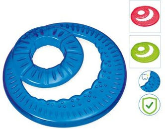 Nobleza Beißfeste Hundefrisbee aus Gummi Blau – Bild 1 von 2
