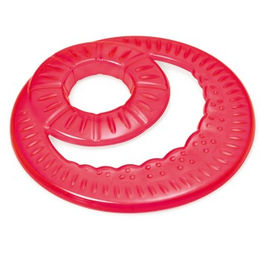 nobleza Beißfeste Hundefrisbee aus Gummi in Rot – Bild 1 von 2