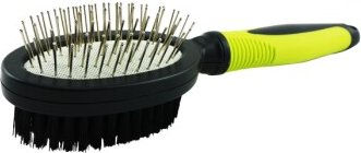 nobleza Doppelseitige Haustierbürste für Hunde und Katzen aus TPR in Größe S – Bild 1 von 2