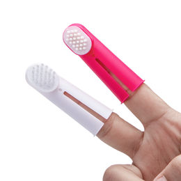 nobleza Fingerzahnbürsten-Set aus Silikon für Hunde und Katzen in Rot, Weiß oder Rosa – Bild 1 von 2