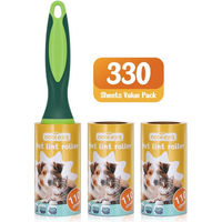 Produktbild von nobleza Fusselrolle Set mit Fellkamm und 3 Rollen à 330 Blatt