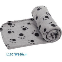 Produktbild von nobleza Haustierdecke aus Fleece für Hunde und Katzen in Grau