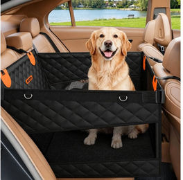 Nobleza Hunde-Autositz für den Rücksitz aus wasserdichtem Oxford-Gewebe Schwarz 72x58x55cm – Bild 1 von 4