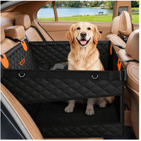 Produktbild von Nobleza Hunde-Autositz für den Rücksitz aus wasserdichtem Oxford-Gewebe Schwarz 72x58x55cm