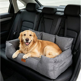 nobleza Hunde-Autositz für mittlere Hunde in Grau, abnehmbar und waschbar – Bild 1 von 4