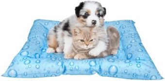 nobleza Hundebett Kühlbett mit Tropfen Design Blau Größe S – Bild 1 von 2