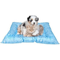 Produktbild von nobleza Hundebett Kühlbett mit Tropfen Design Blau Größe S