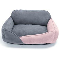 Produktbild von nobleza Hundebett Paris aus Oxford-Gewebe Grau/Rosa Größe L
