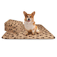 Produktbild von Nobleza Hundedecke aus Fleece für Hunde und Katzen, 6er Pack, Beige, 75 x 75 cm - 6 x 75 cm