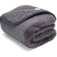 Produktbild von nobleza Hundedecke aus weichem Fleece in Grau für erwachsene Hunde