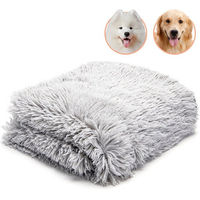 Produktbild von nobleza Hundedecke Fleece Decke für Hunde und Katzen Grau Waschbar - 120 cm