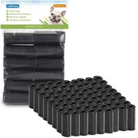 Produktbild von nobleza Hundekotbeutel Schwarz 1080 Stück 72 Rollen für Hunde