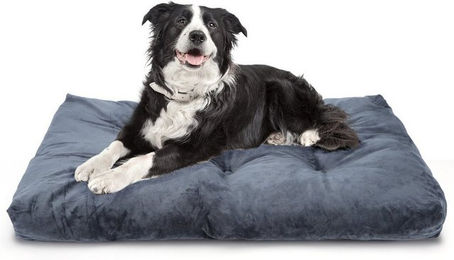 nobleza Hundematratze Hundekissen aus Plüsch Grau Waschbar – Bild 1 von 2