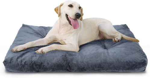 nobleza Hundematratze Hundekissen aus Plüsch Grau Waschbar Mittel – Bild 1 von 5