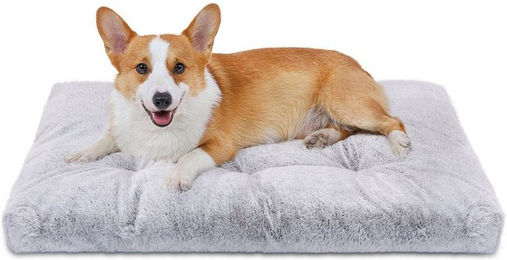 nobleza Hundematte aus Plüsch für große Hunde in Grau, waschbar und rutschfest – Bild 1 von 5