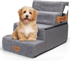 nobleza Hundematte Hundetreppe für kleine Hunde in Grau aus Polyester – Bild 1 von 4