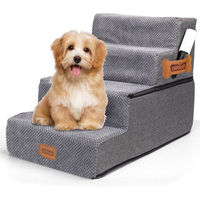 Produktbild von nobleza Hundematte Hundetreppe für kleine Hunde in Grau aus Polyester