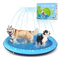 Produktbild von Nobleza Hundepool Planschbecken mit Sprinkler Matte Blau Durchmesser 170 cm - 1 Stk.