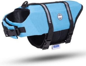 Nobleza Hundeschwimmweste Rettungsweste aus Polyester Blau Größe M – Bild 1 von 2
