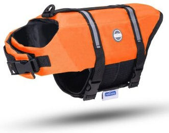 Nobleza Hundeschwimmweste Rettungsweste aus Polyester Orange Größe L – Bild 1 von 2