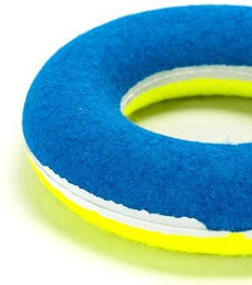 nobleza Hundespielzeug Ball aus Naturkautschuk in Blau und Gelb – Bild 1 von 3
