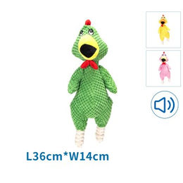 nobleza Hundespielzeug Screaming Chicken aus Plüsch in Grün – Bild 1 von 2