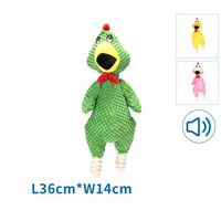 Produktbild von nobleza Hundespielzeug Screaming Chicken aus Plüsch in Grün