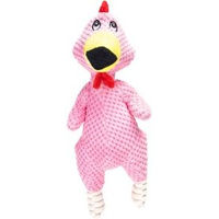 Produktbild von nobleza Hundespielzeug Screaming Chicken aus Plüsch in Rosa