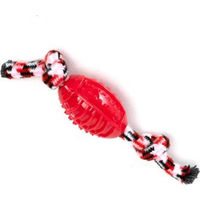 Produktbild von nobleza Hundespielzeug Tauspielzeug aus Polyester für kleine Hunde in Schwarz Rot oder Blau