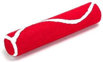 nobleza Hundespielzeug Tennisball-Stange aus Gummi und Wolle rot – Bild 1 von 1