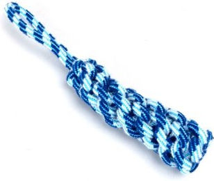 nobleza Hundespielzeug Zerrseil mit Ball aus Polyester in Blau – Bild 1 von 2
