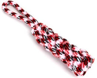 nobleza Hundespielzeug Zerrseil mit Ball aus Polyester rot – Bild 1 von 2