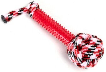nobleza Hundespielzeug Zerrseil mit Kaustab aus Polyester in Rot, Schwarz oder Blau – Bild 1 von 3
