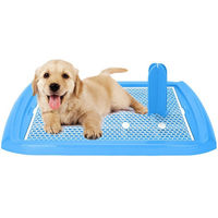 Produktbild von nobleza Hundetoilette Trainings-WC mit Unterlagehalter für Hunde in Blau